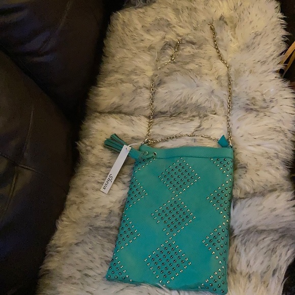 Turquoise Shoulder Plus Crossbody Bag W/Detail - Picture 2 of 5